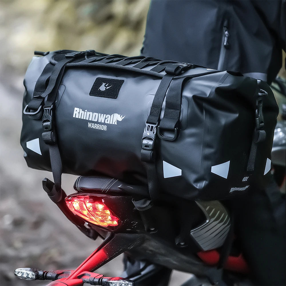 Waterproof Motorcycle Saddle Bag with MOLLE Expansion