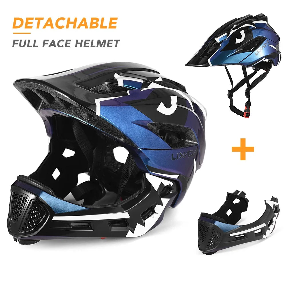 Kids Detachable Full Face Bike Helmet