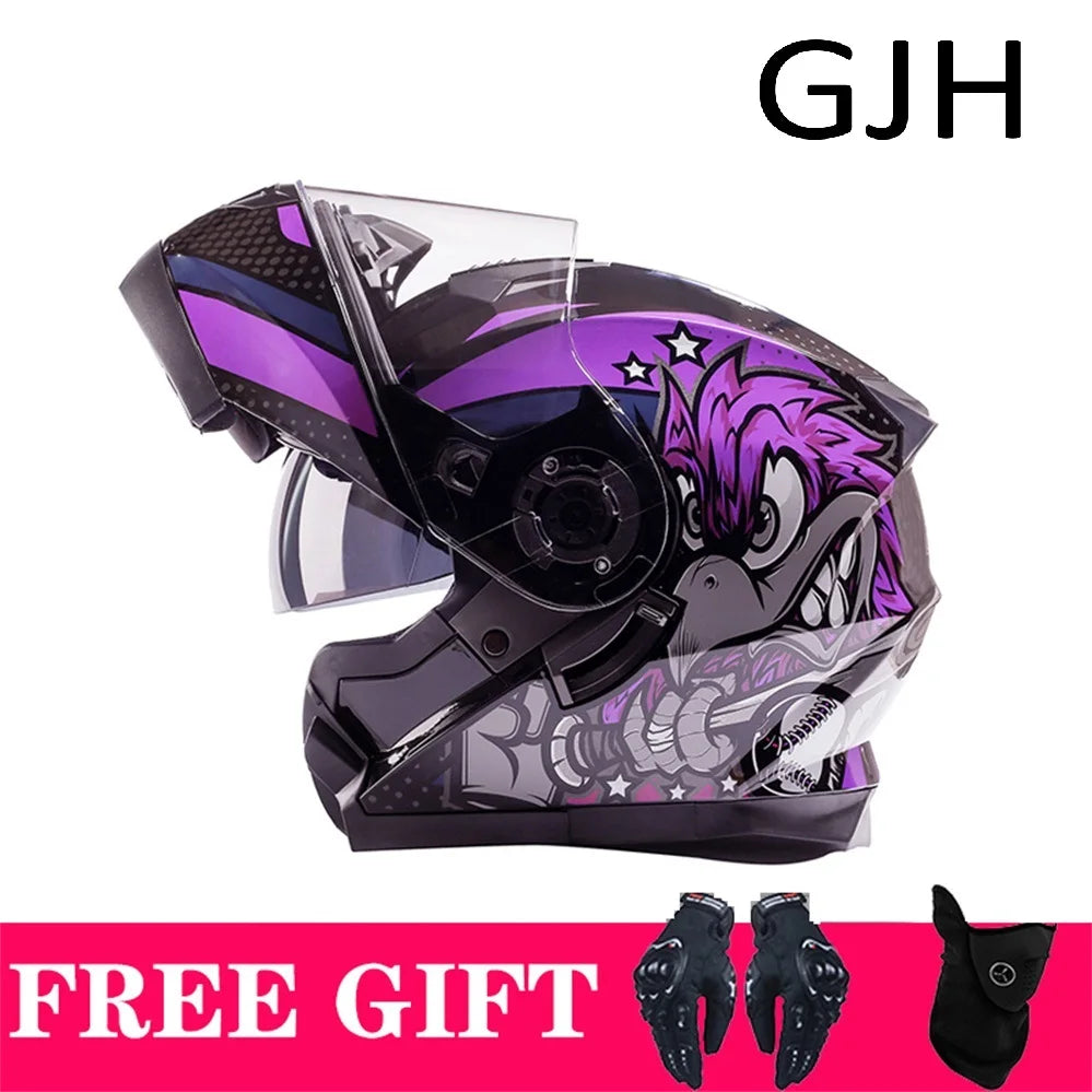Double Visor Flip-Up Motorcycle Helmet