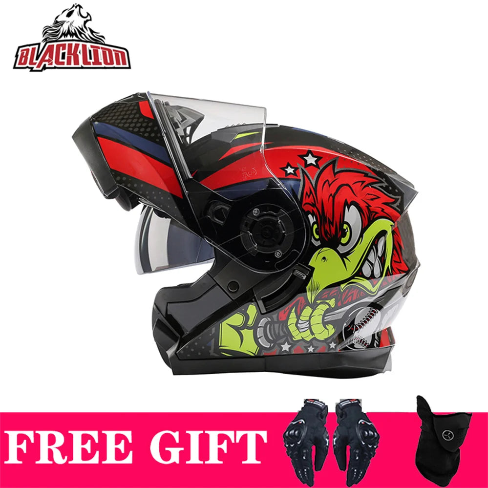 Double Visor Flip-Up Motorcycle Helmet