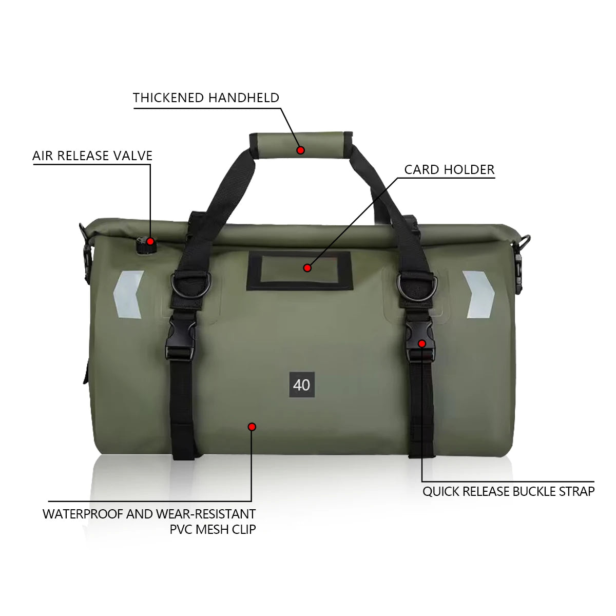 Waterproof Motorcycle Tail Bag 66L