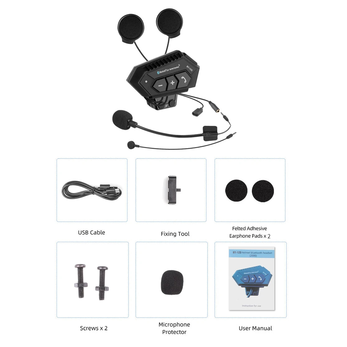 Bluetooth Helmet Intercom Set