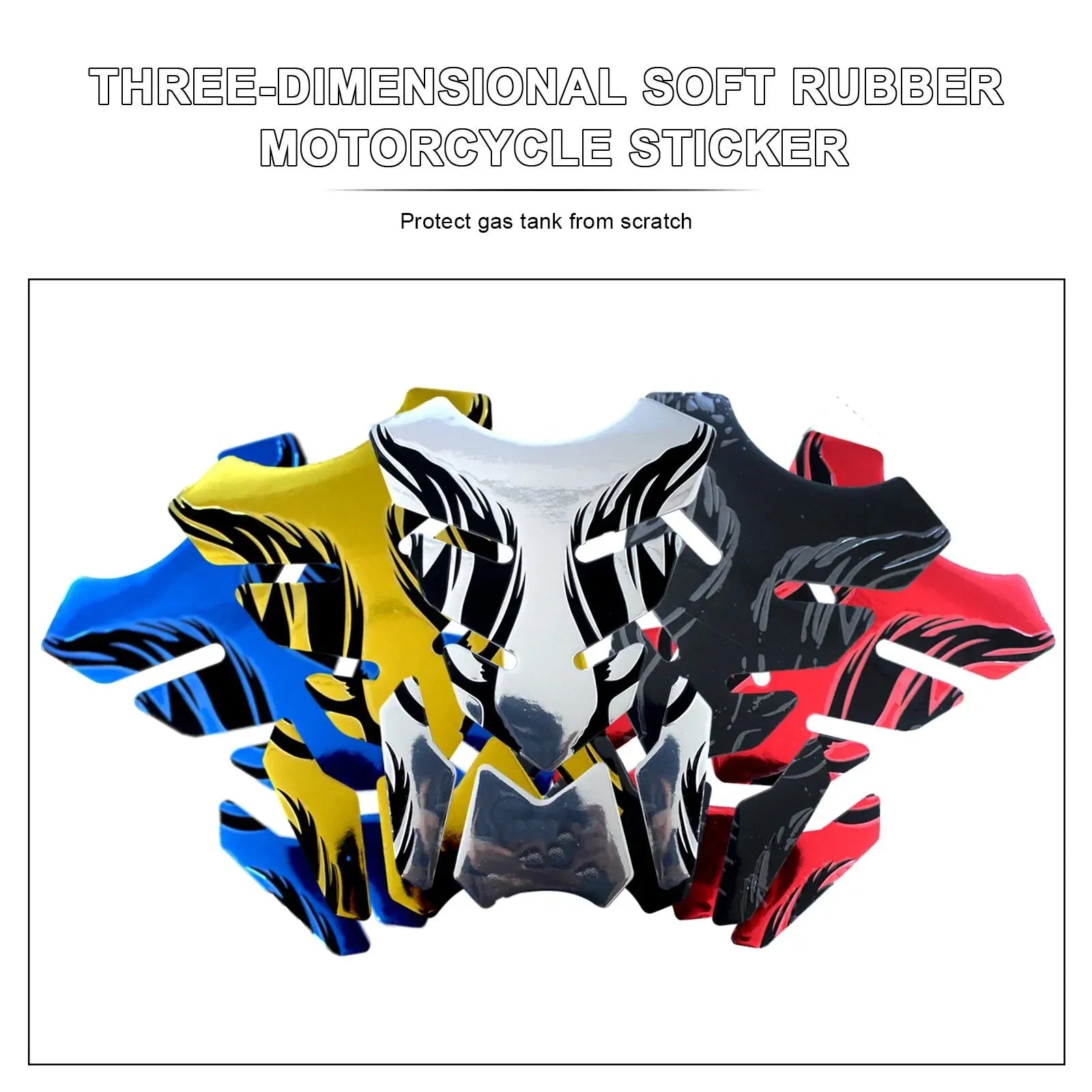 Motorcycle Tankpad Sticker Fishbone 3D Design