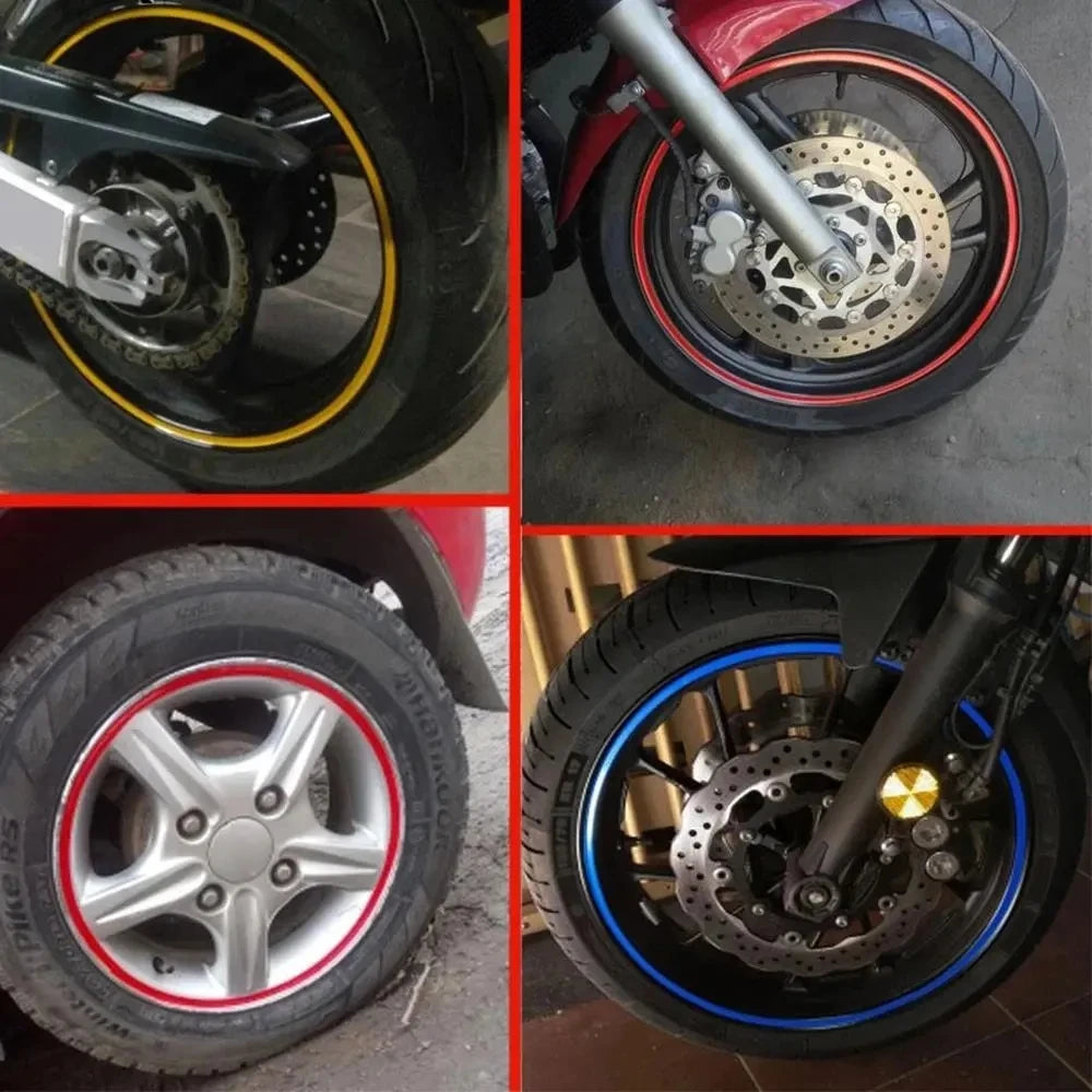 Reflective Wheel Sticker Set for Honda, Kawasaki, Yamaha