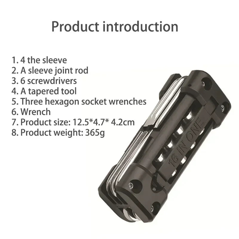Motorcycle Multifunction Tool Kit for On-the-Road Repairs