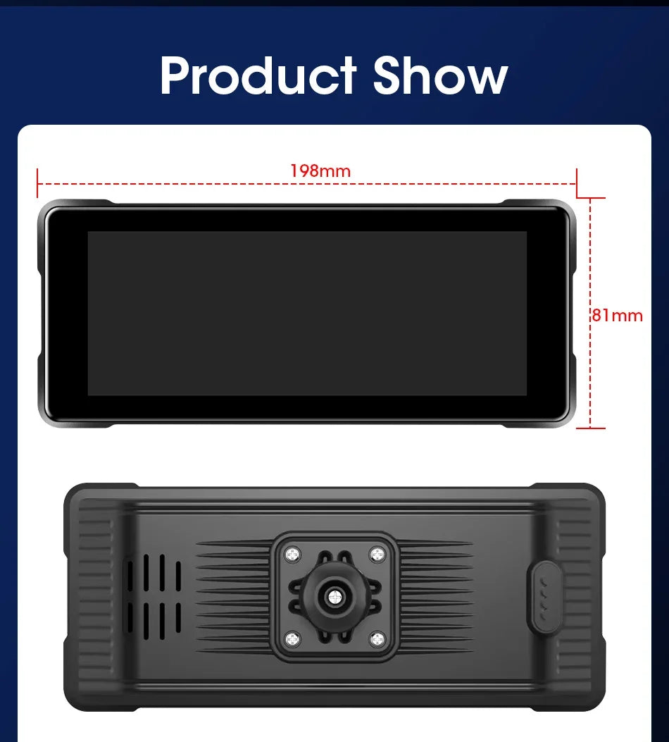 Wireless motorcycle GPS navigation screen motorcycle CarPlay Android Auto touch screen