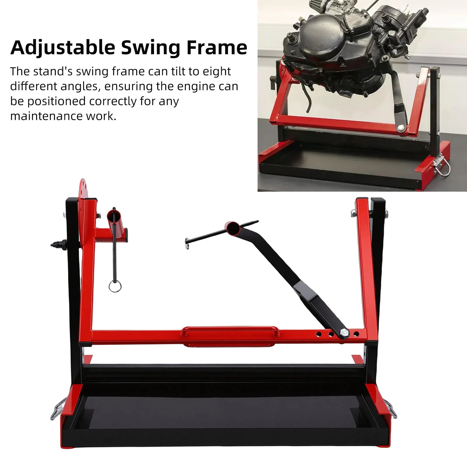 Adjustable and Rotatable Motorcycle Engine Stand