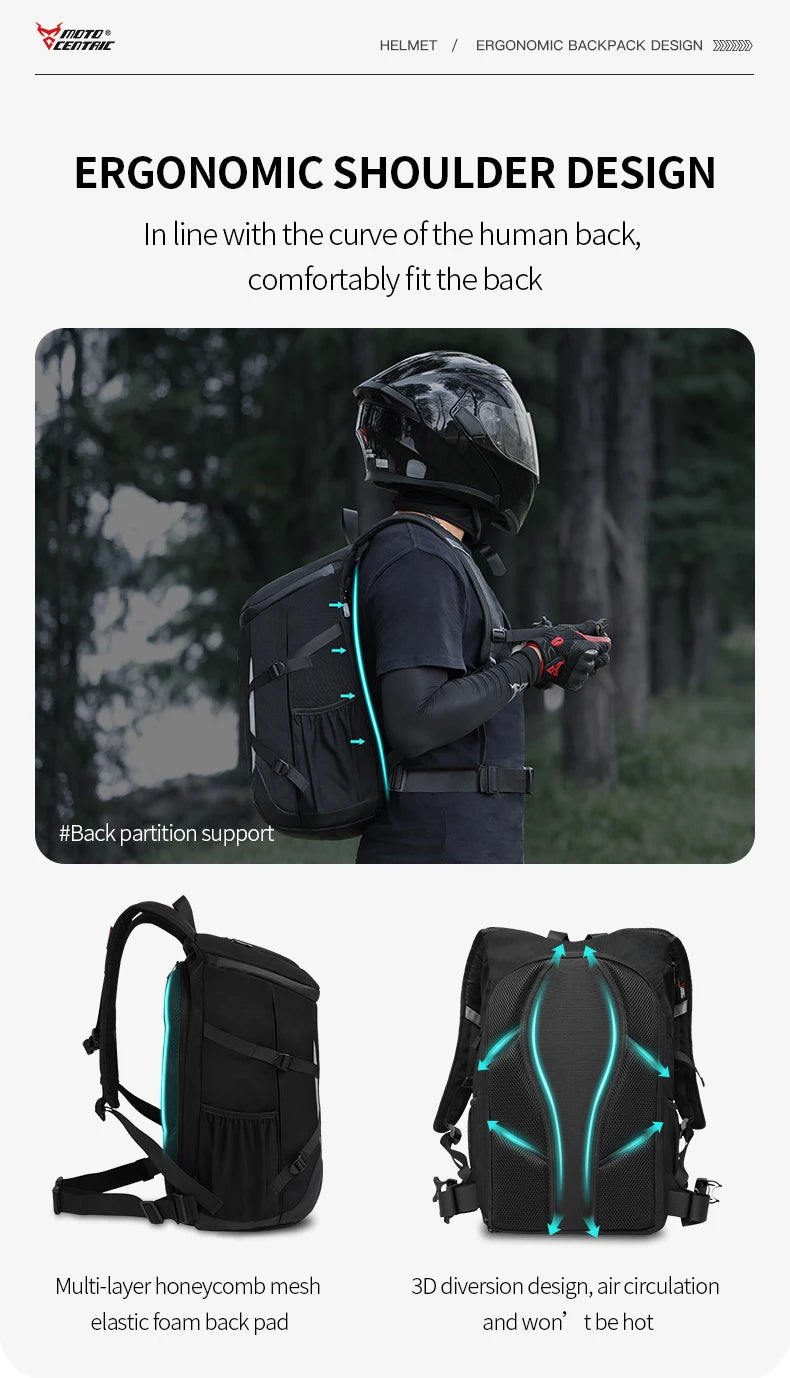 Reflective Waterproof Motorcycle Helmet Backpack