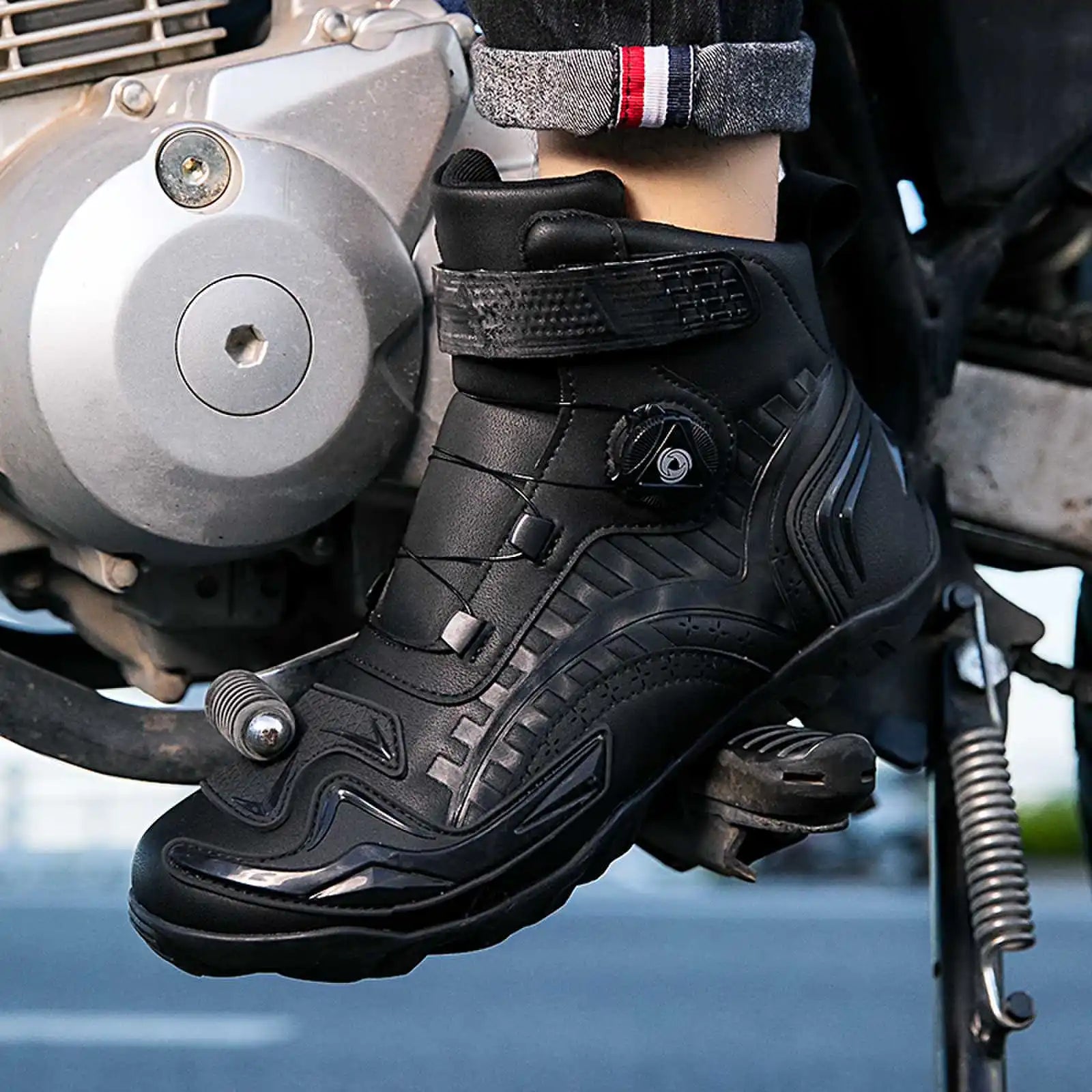 Men's Leather Motorcycle Boots