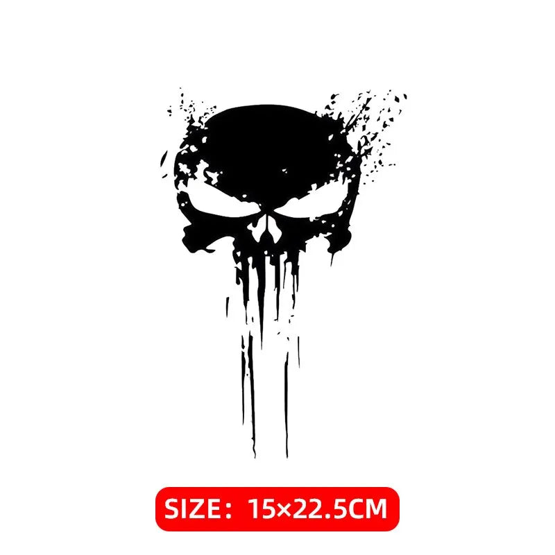 Reflective Black Skull Demon Claw Decal
