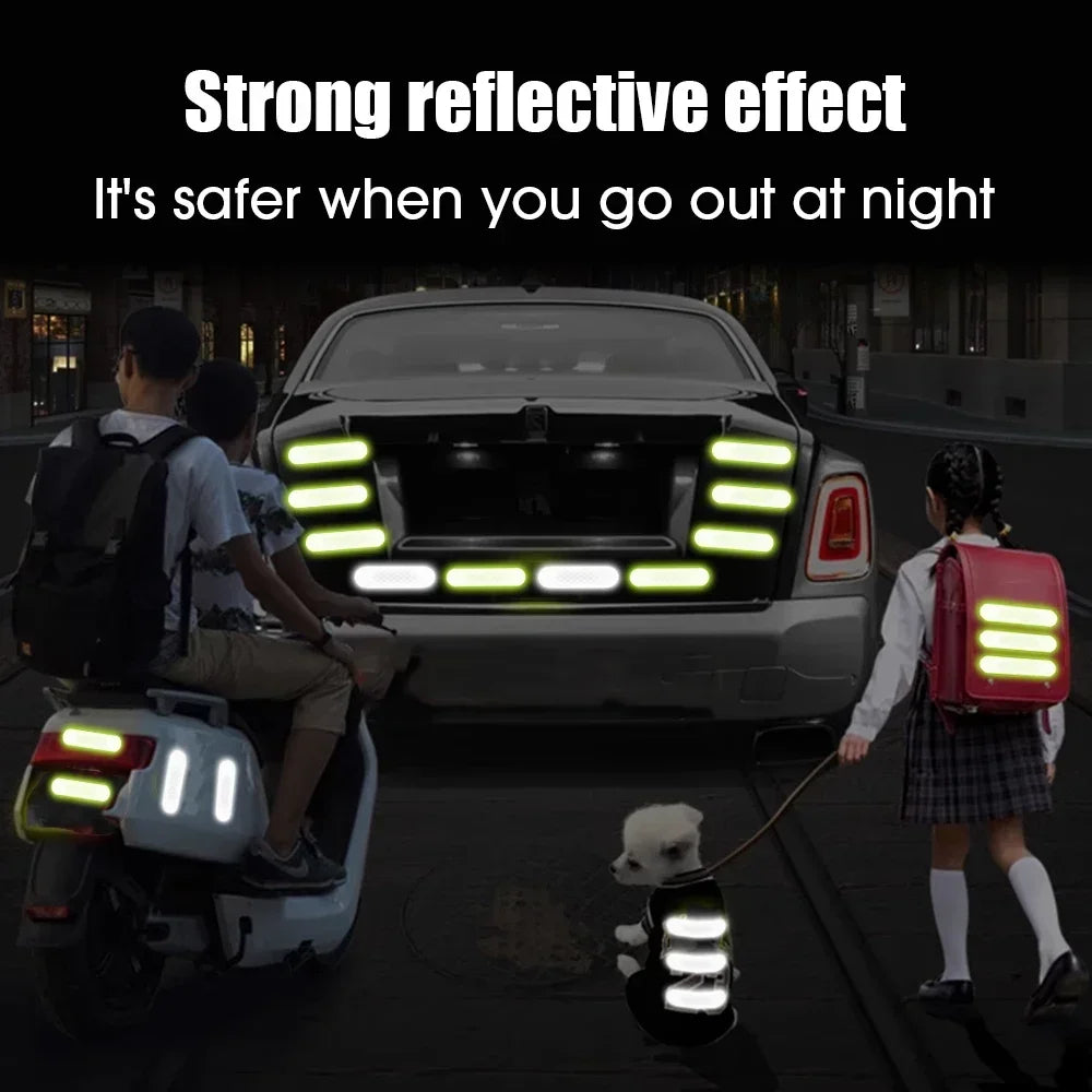 Reflective Warning Stickers for Motorcycle Helmets