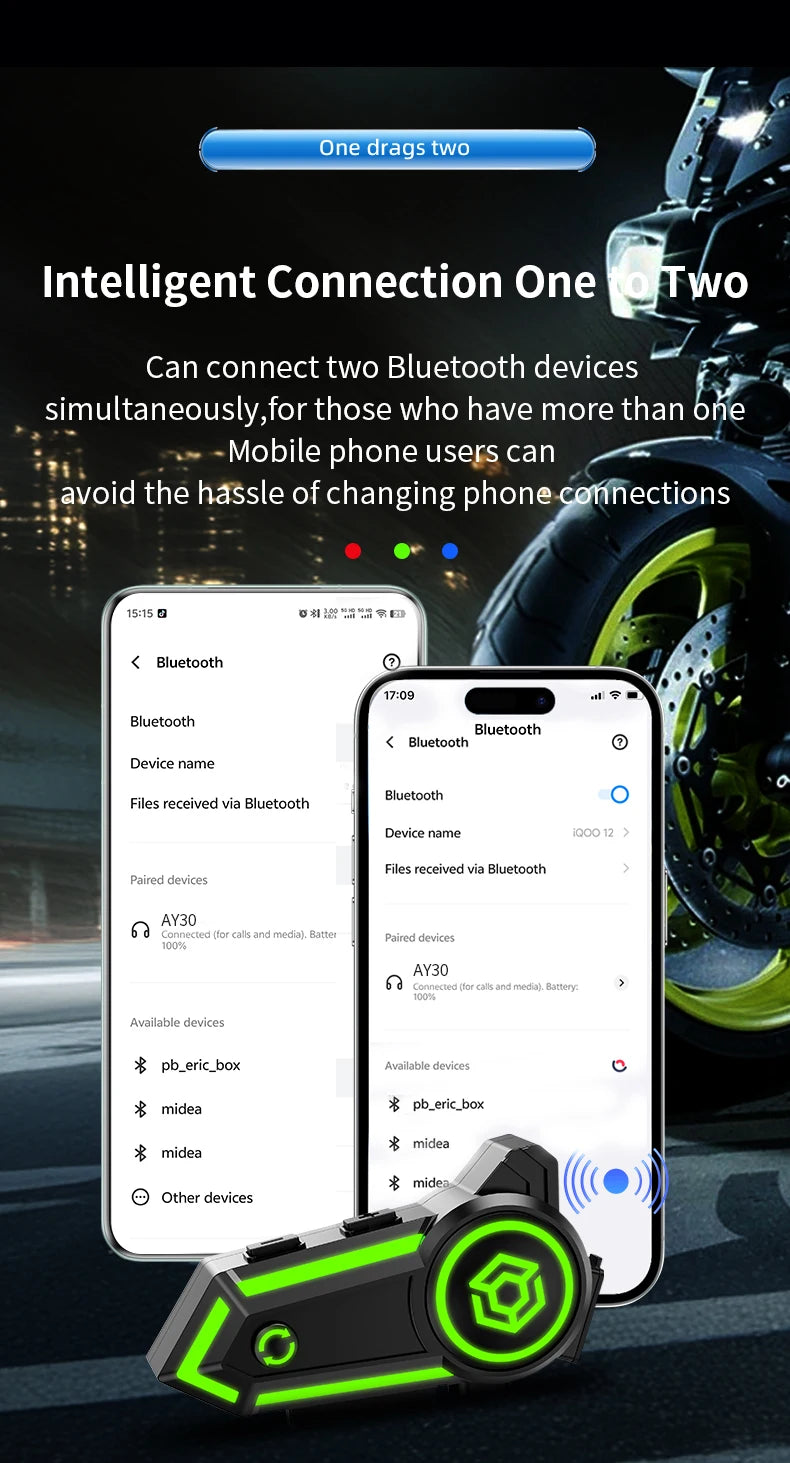 Bluetooth Motorcycle Headset