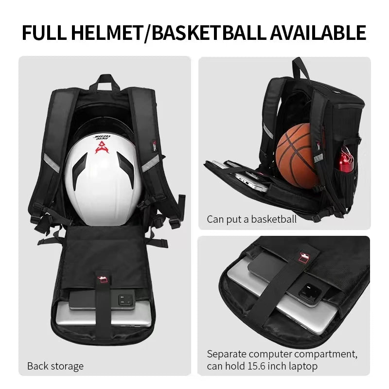 Reflective Waterproof Motorcycle Helmet Backpack