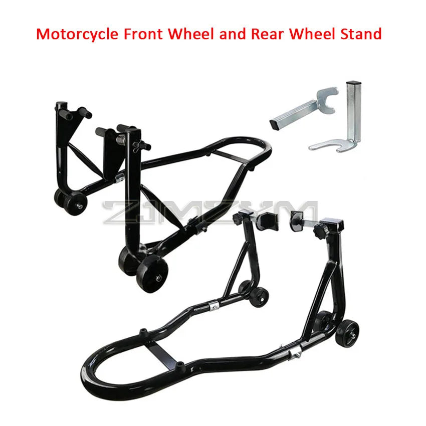 Motorcycle Front and Rear Wheel Stand Set