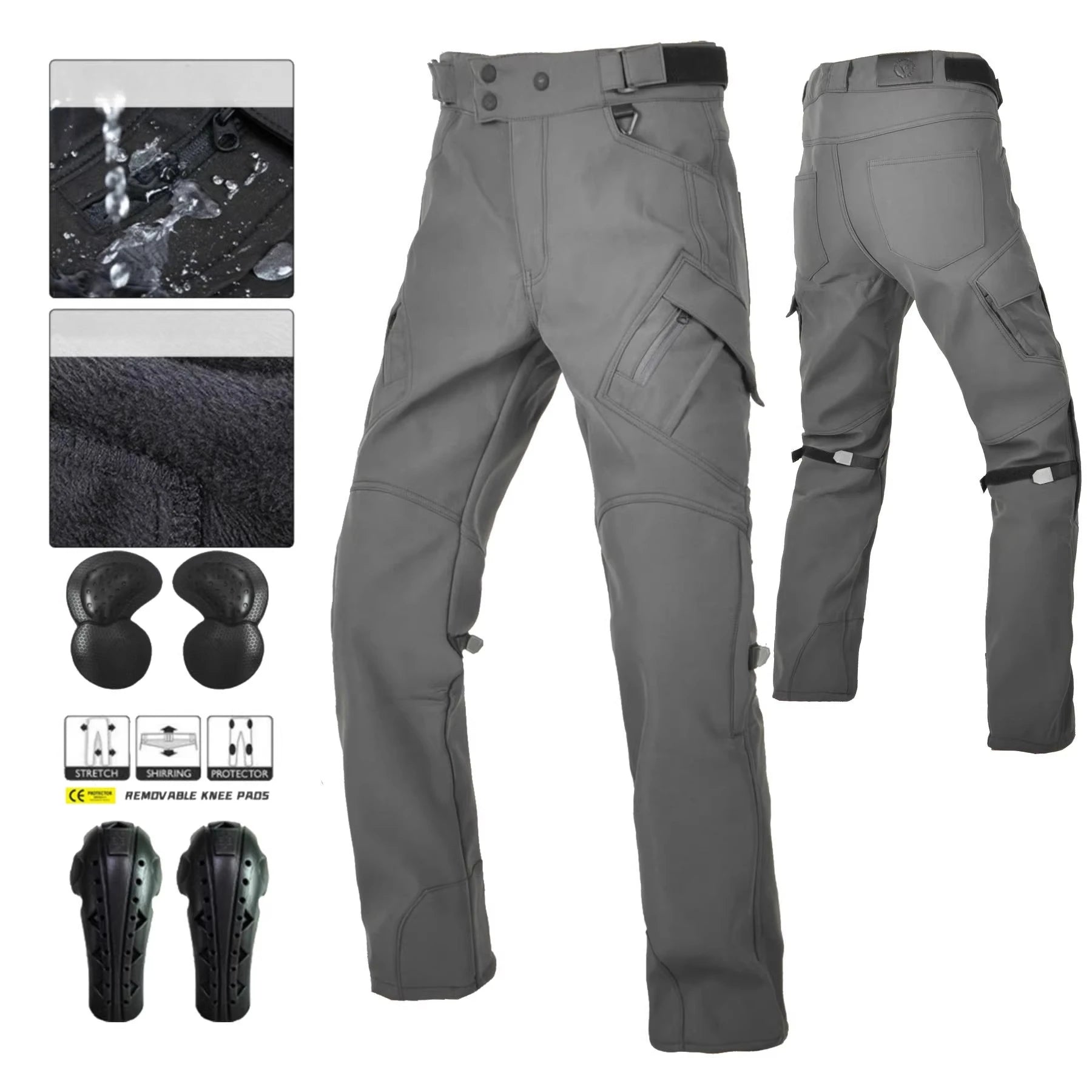 Classic Motorcycle Rider Pants for Autumn and Winter