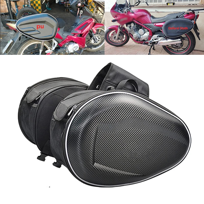 Black Waterproof Motorcycle Side Bags
