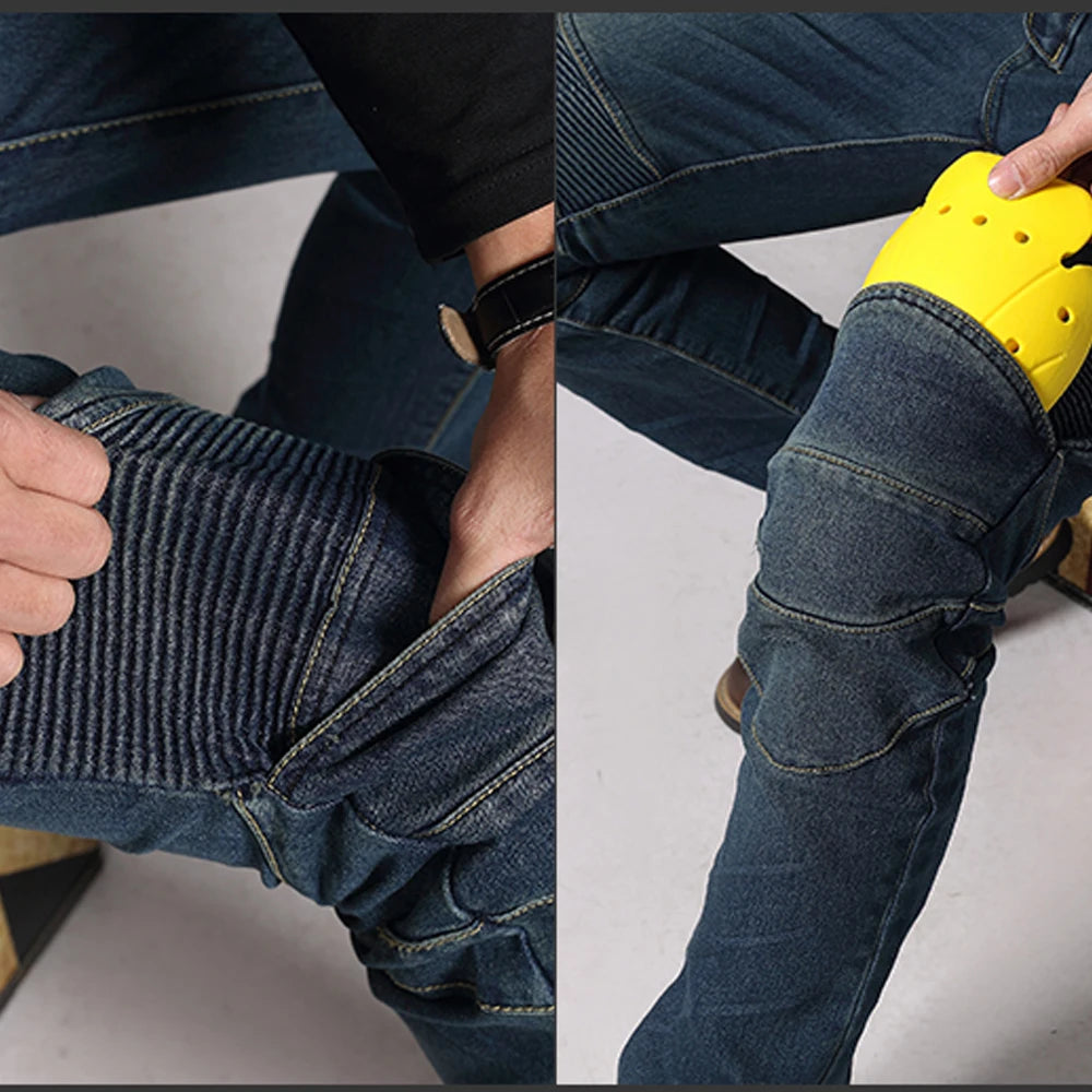 Summer Motorcycle Jeans with Protective Pads
