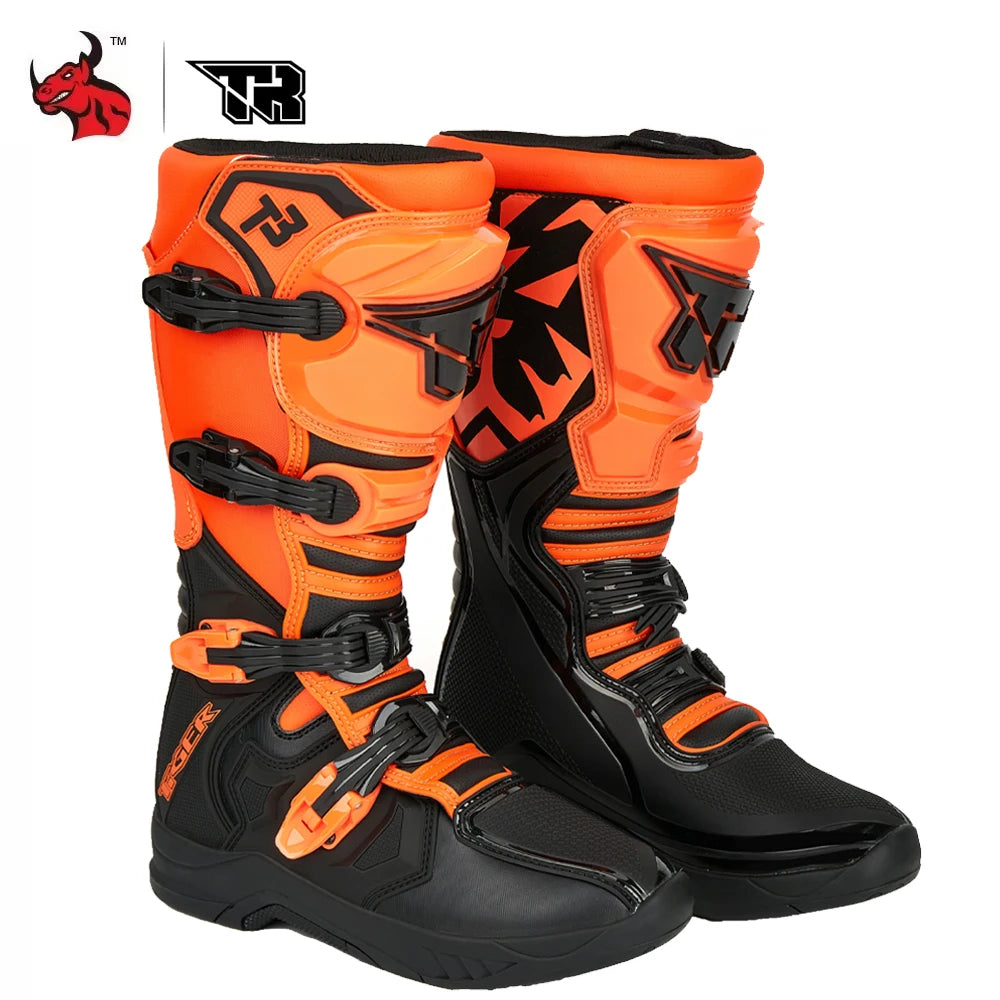 Professional Motocross Racing Long Boots