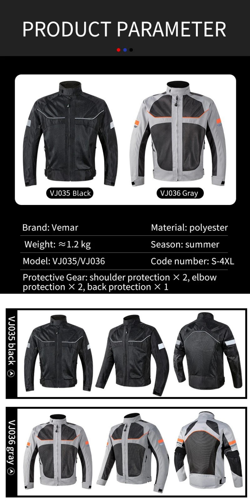 Reflective Motocross Jacket Summer