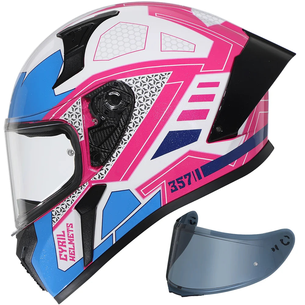 Stylish Dual Certified Full Face Motorcycle Helmet