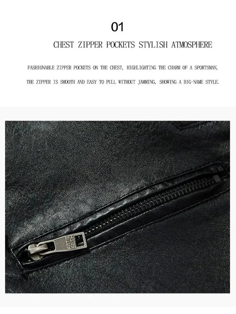 Stylish Faux Leather Biker Jacket