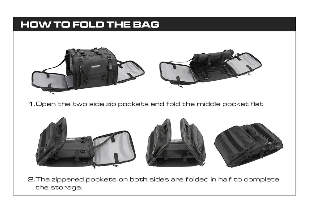 Waterproof Motorcycle Rear Seat Bag 35L-60L Luggage