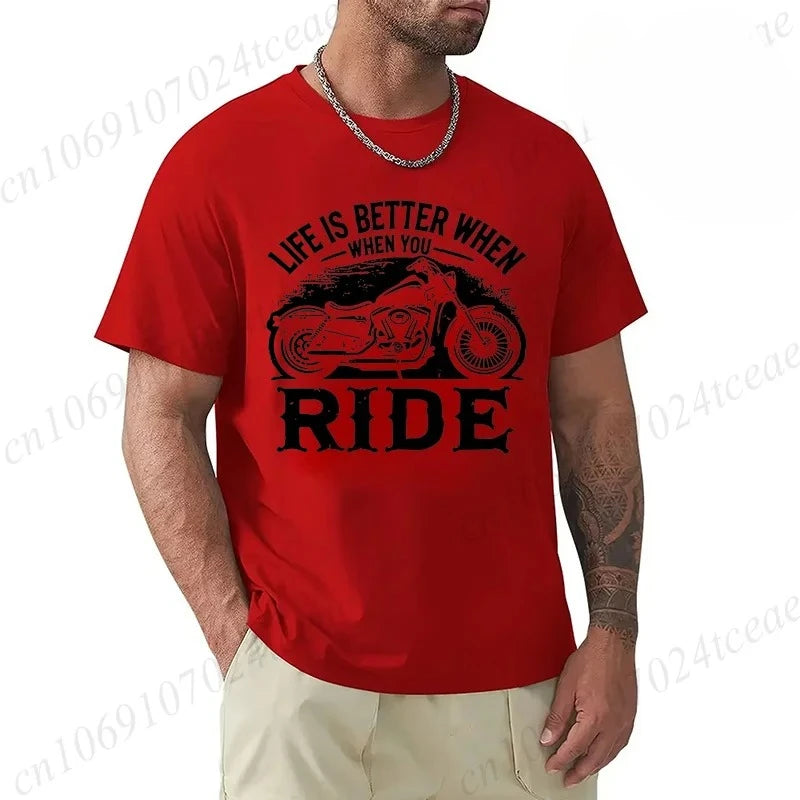 Motorcycle Culture Printed T-Shirt
