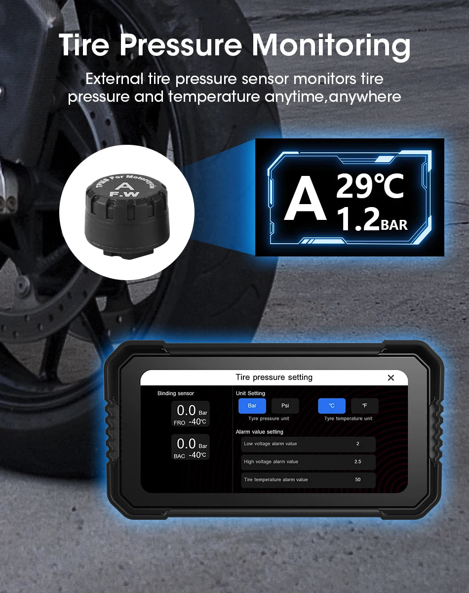 motorcycle touch screen GPS navigation system