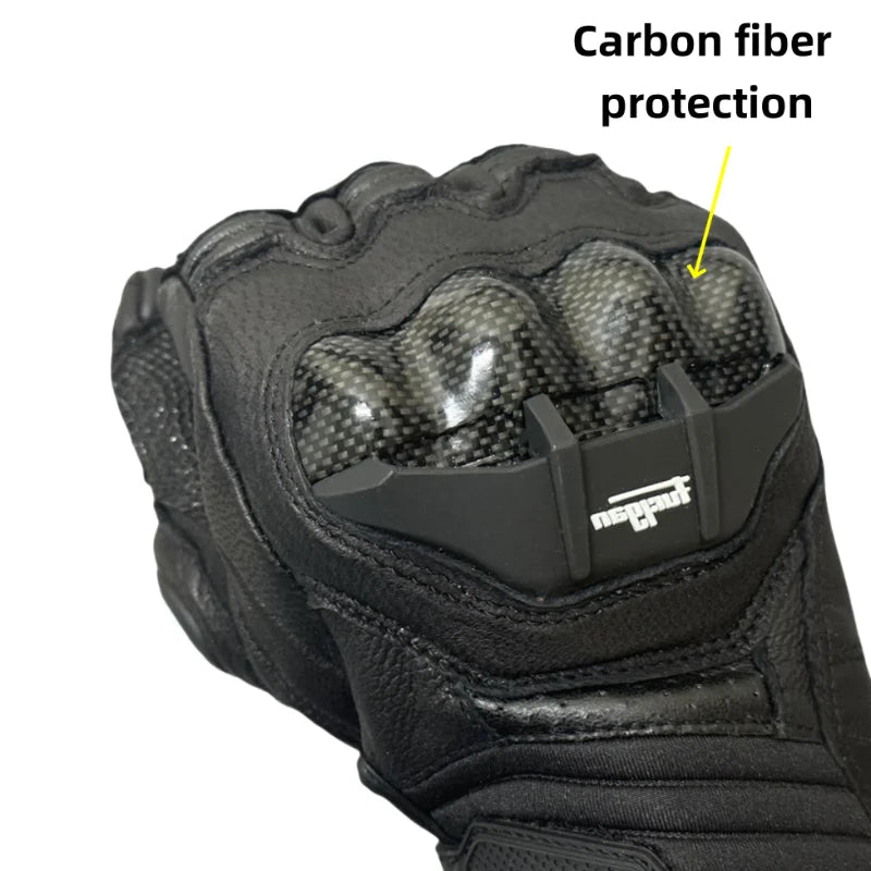 Leather Touchscreen Riding Gloves