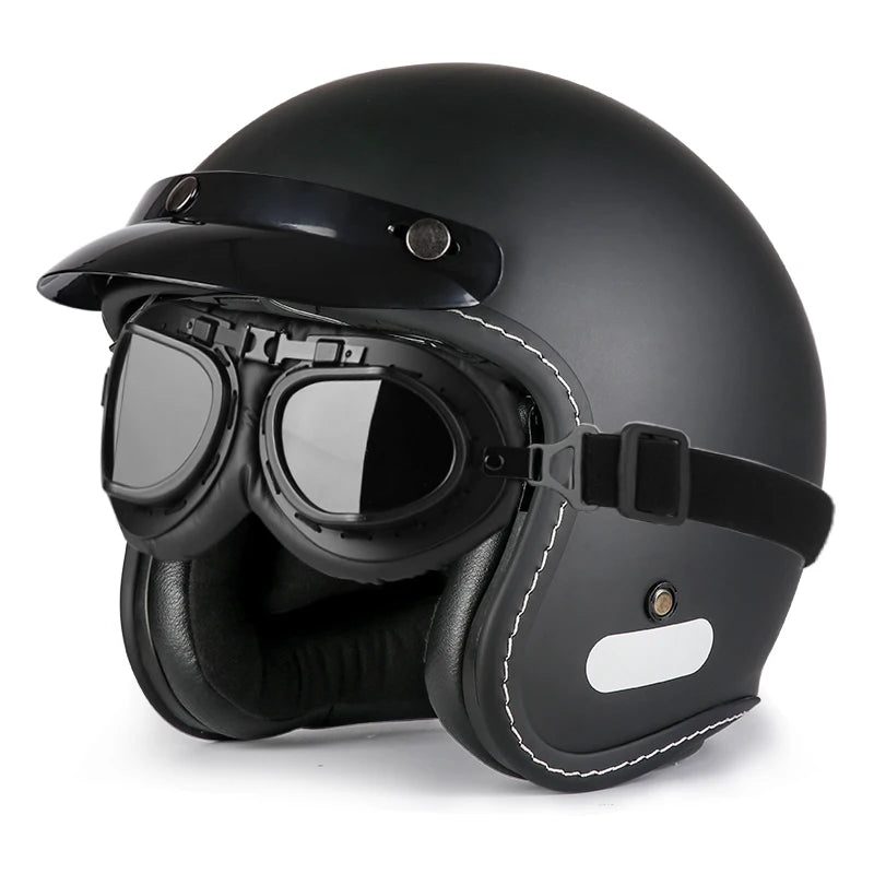 Retro Classic DOT Certified Motorcycle Helmet