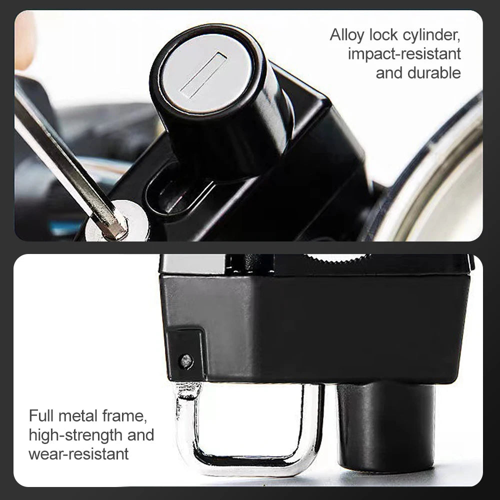Motorcycle Helmet Lock with 2 Keys