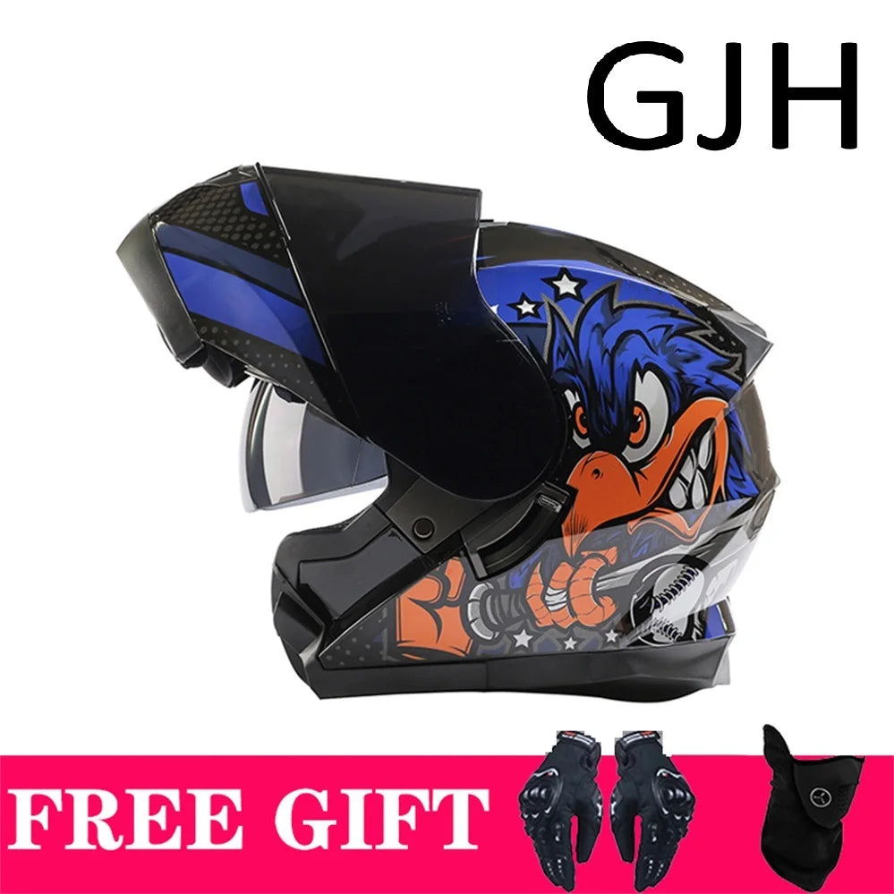 Double Visor Flip-Up Motorcycle Helmet