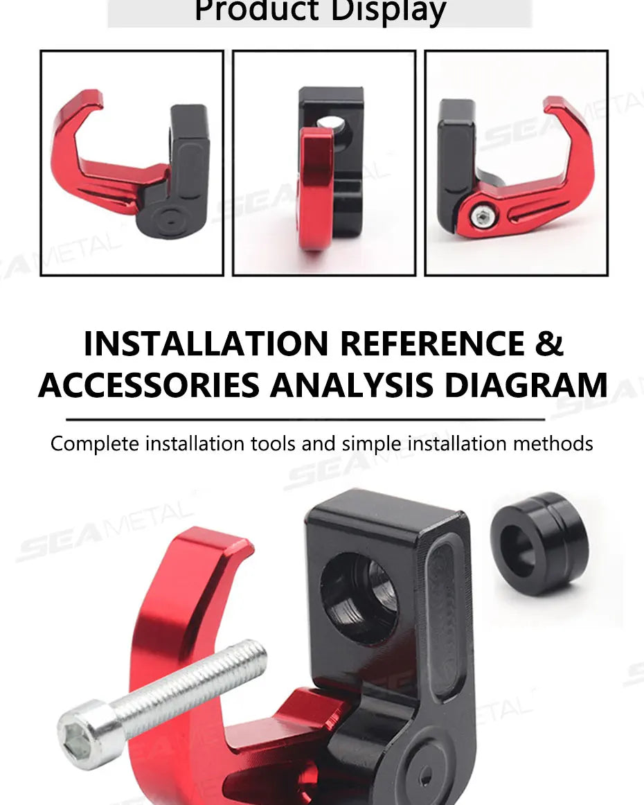 CNC Aluminium Motorcycle Helmet Hook