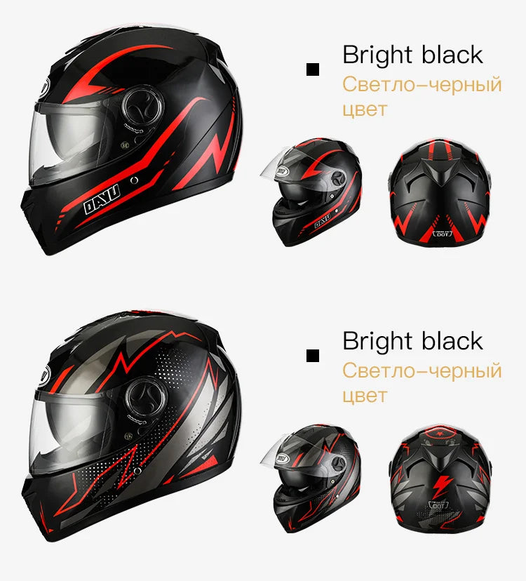 Dual Visor Full Face Modular Motorcycle Helmet