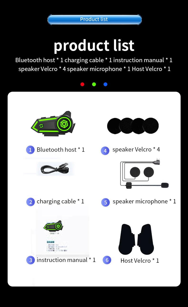 Bluetooth Motorcycle Headset