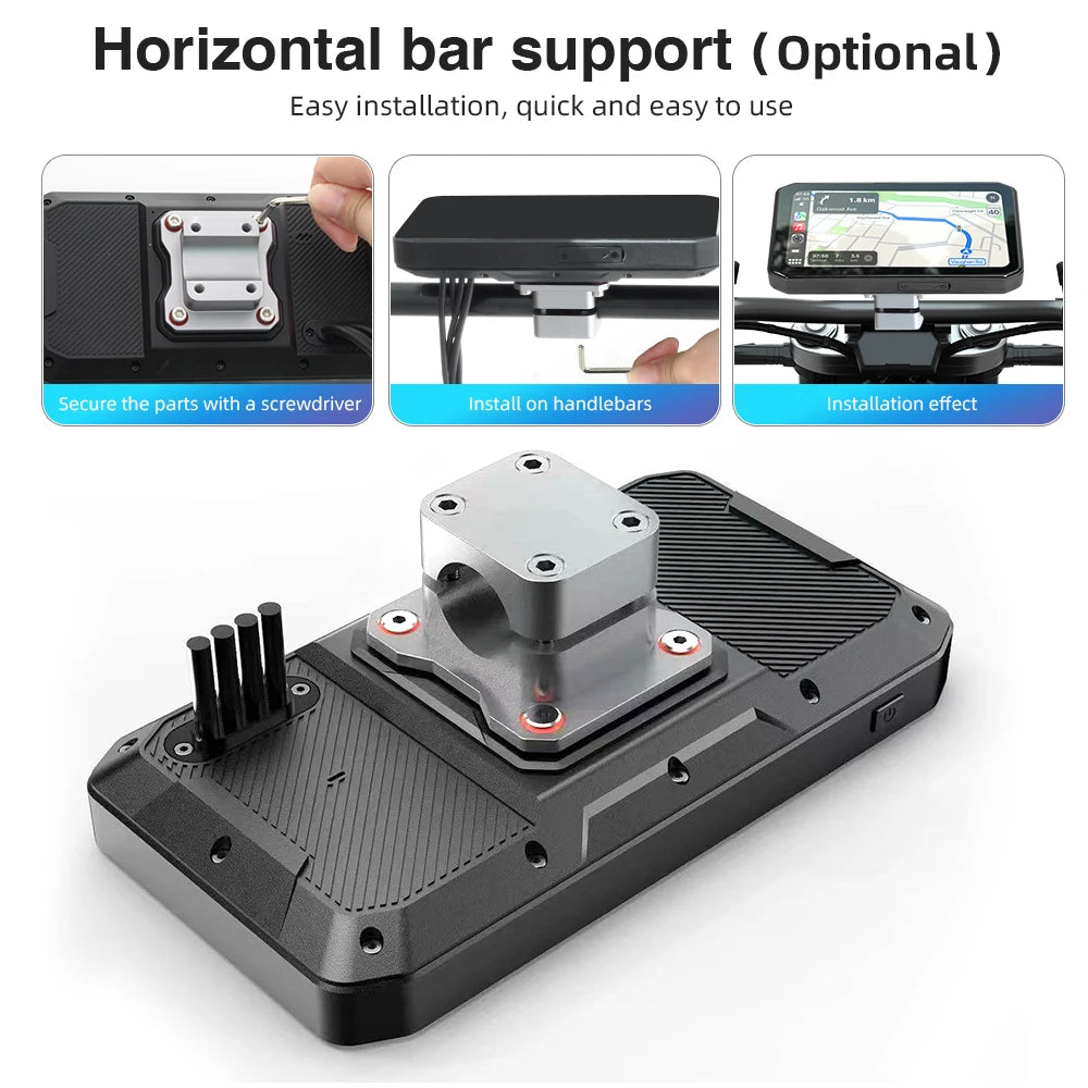 Universal Motorcycle Monitor with CarPlay & Android Auto