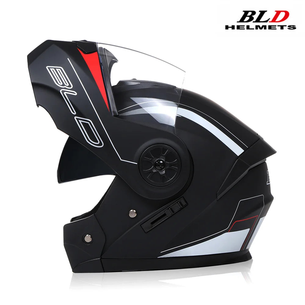 Dual Lens Flip-Up Modular Motorcycle Helmet