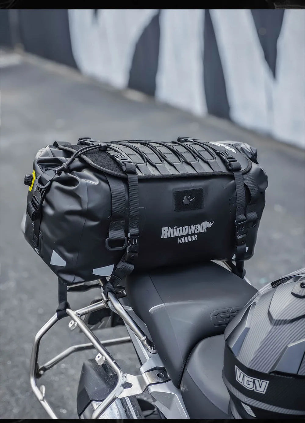Waterproof Motorcycle Saddle Bag with MOLLE Expansion