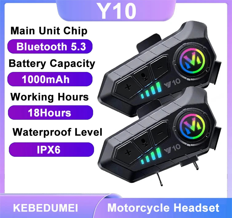 Bluetooth Helmet Headset Lights
