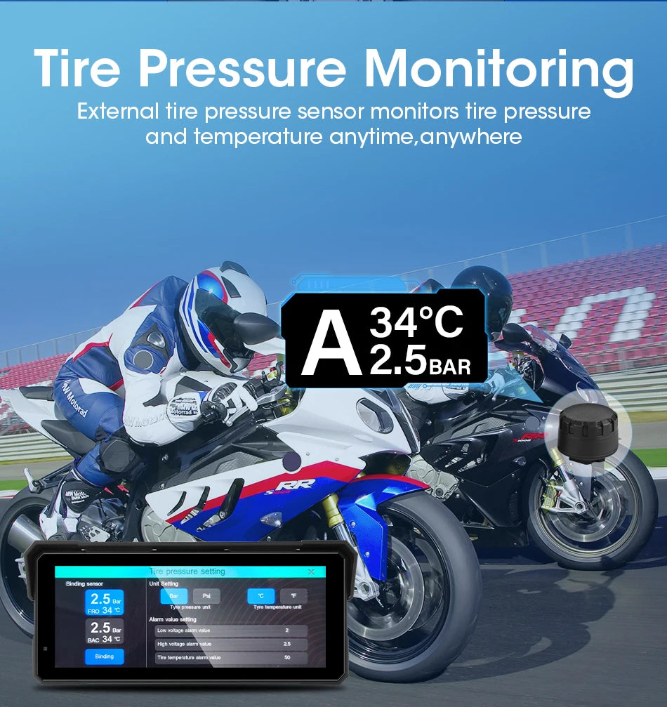 Jansite 8.1" Waterproof Motorcycle Monitor