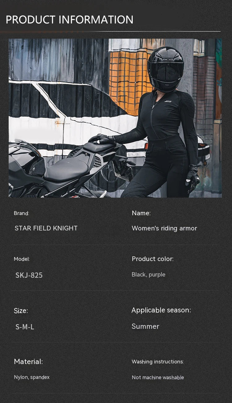 Women's CE Level 2 Summer Motorcycle Armor Jacket