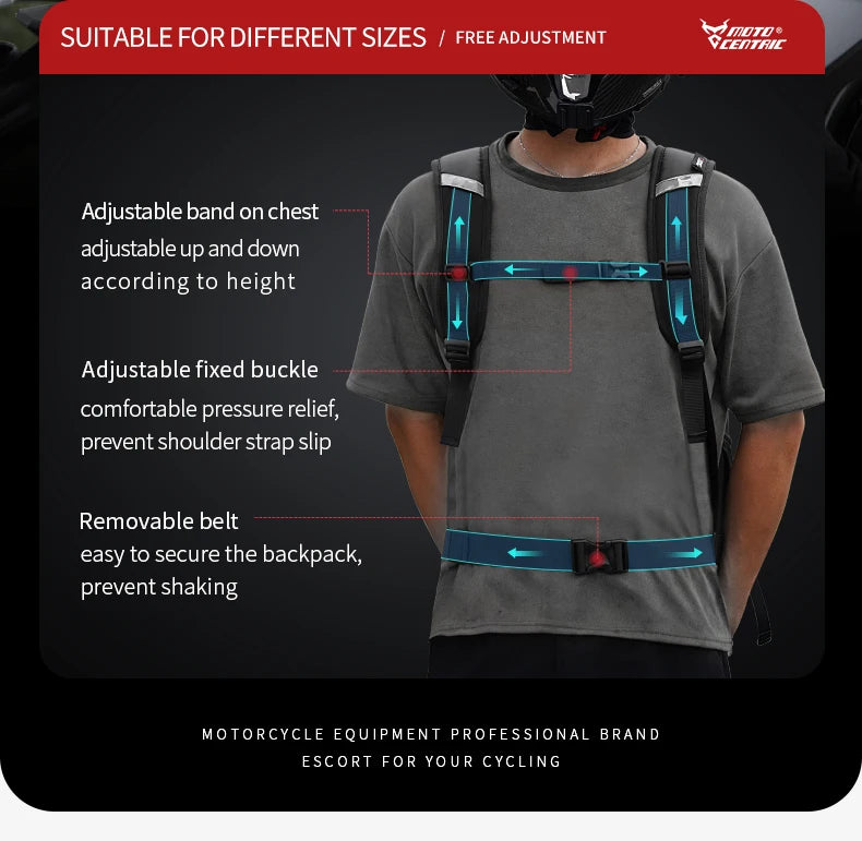Reflective Waterproof Motorcycle Helmet Backpack