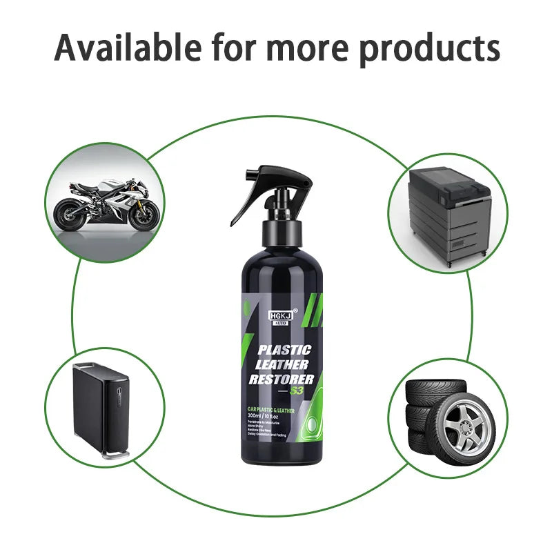 Motorcycle Plastic Restorer Back to Black Gloss Kit