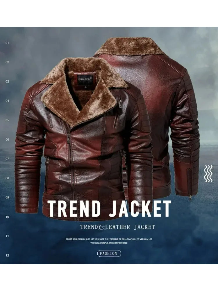 Stylish Faux Leather Biker Jacket