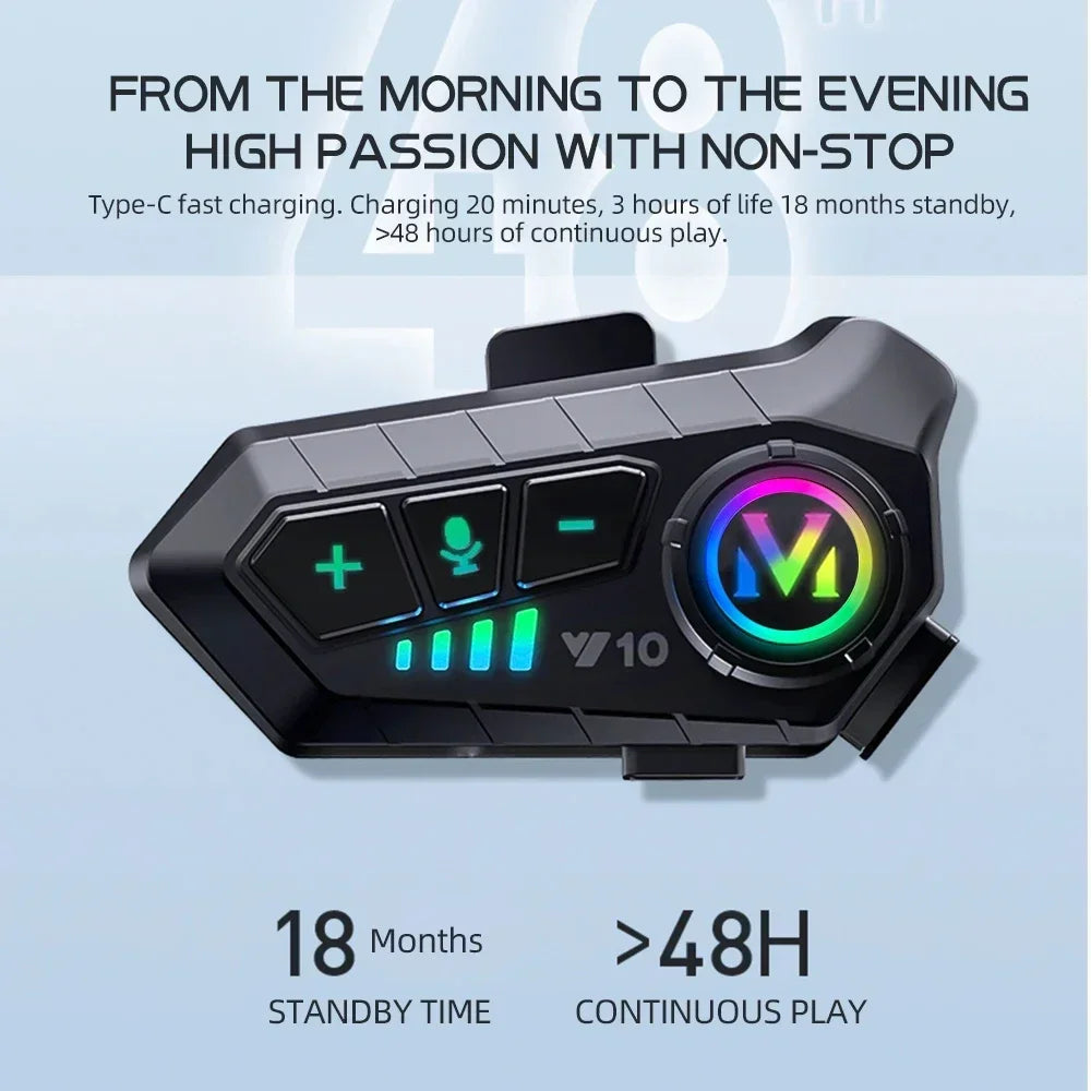 Bluetooth Helmet Headset Lights