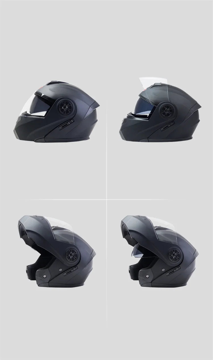 Dual Lens Flip-Up Modular Motorcycle Helmet