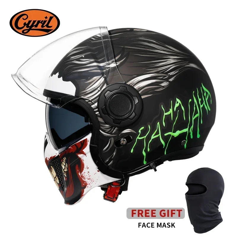 Retro Style Modular Motorcycle Helmet