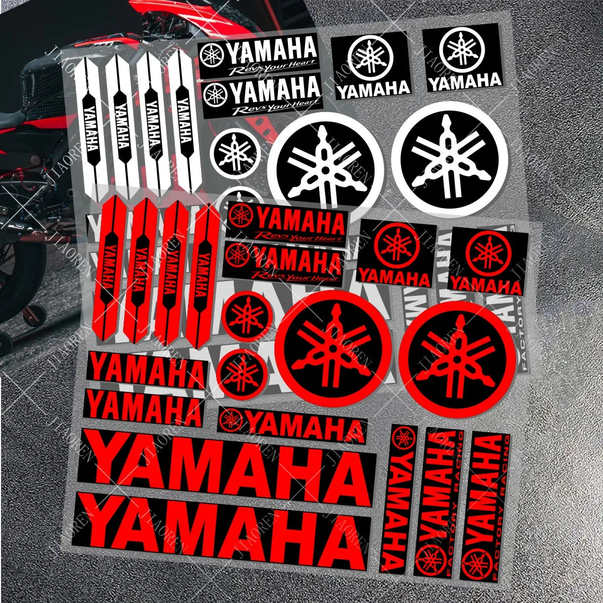 Yamaha Vinyl Motorcycle Sticker Set