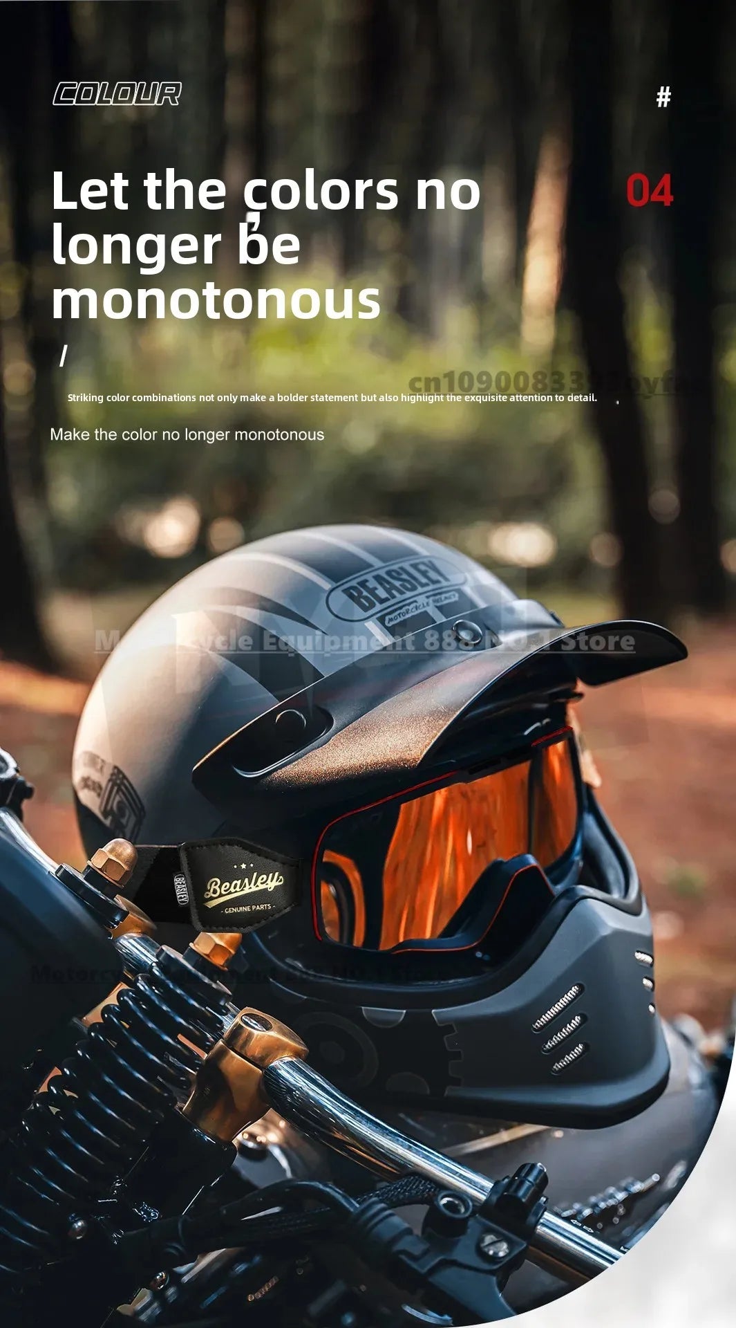 Original BEASLEY Retro Motorcycle Helmet
