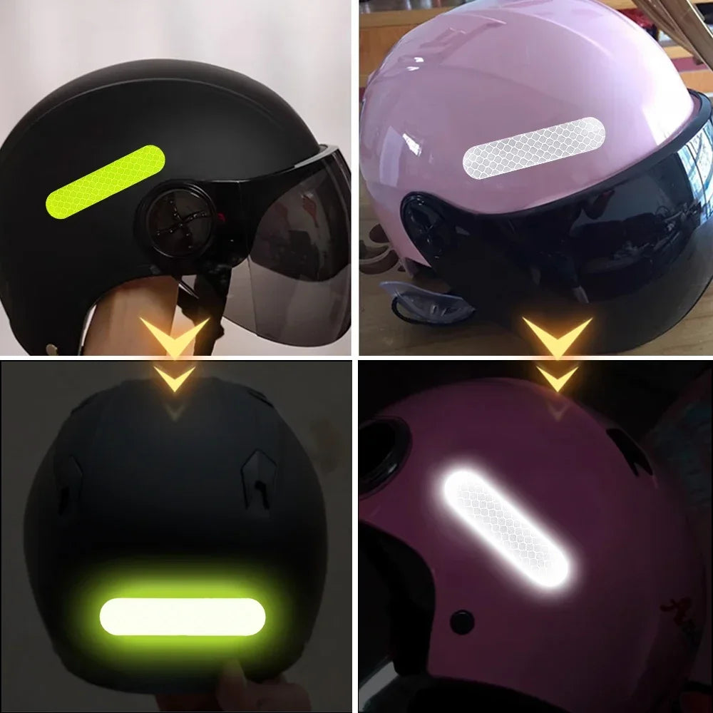 Reflective Warning Stickers for Motorcycle Helmets